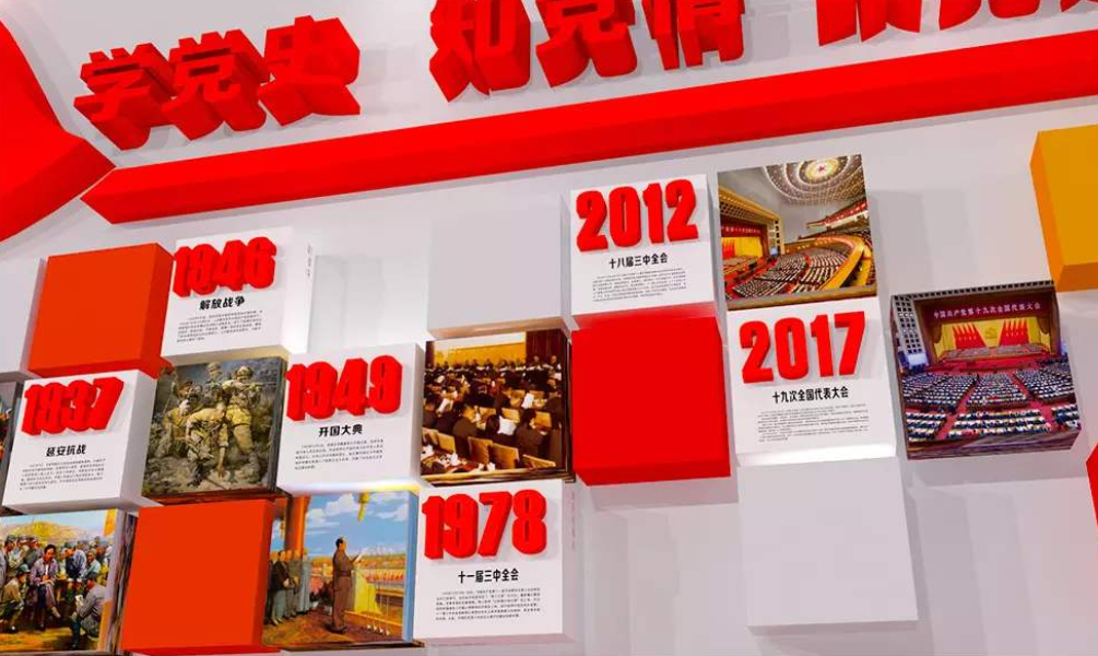 红色荣誉墙党建文化墙企业成就展厅设计