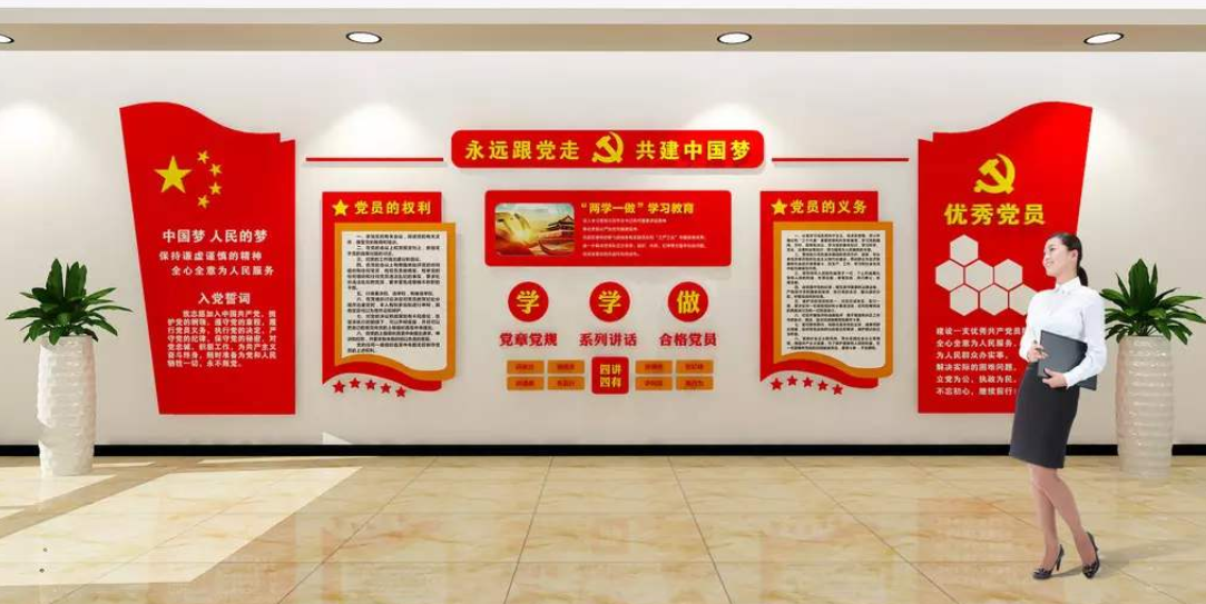 党的光辉历程党建文化墙党员活动室布文化墙展板